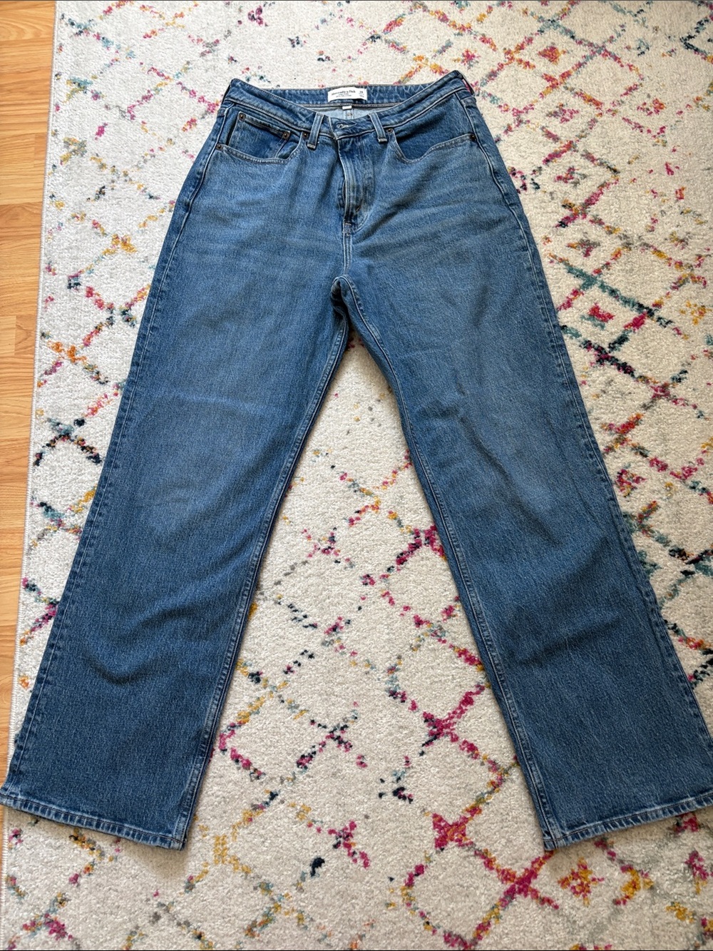 Abercrombie & Fitch Women's Blue Straight Jeans